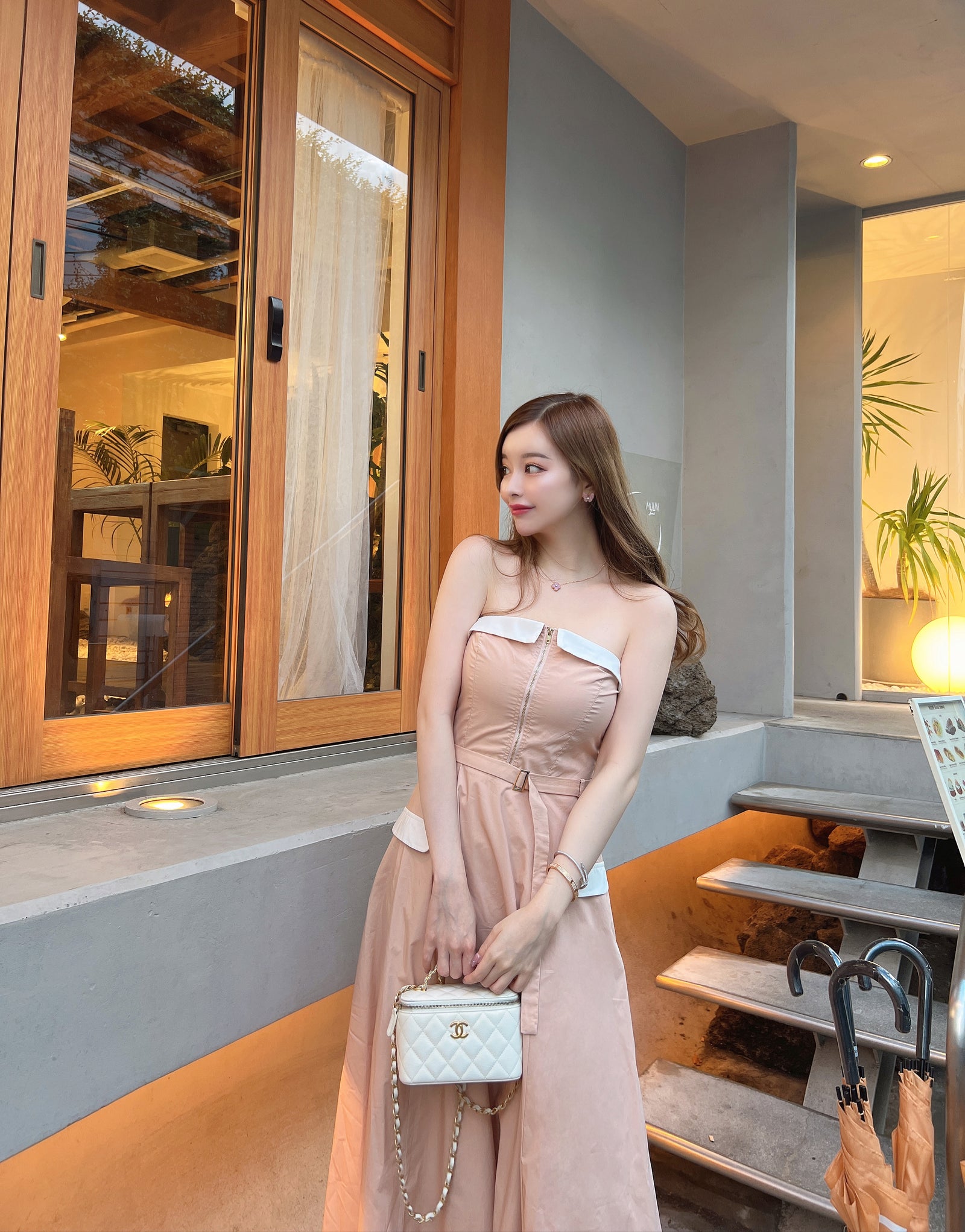 ワンピース eve46 LEATHERPIPINGSHEEPONEPIECE LEATHER PIPING SHEEP ONE PIECE – eve46