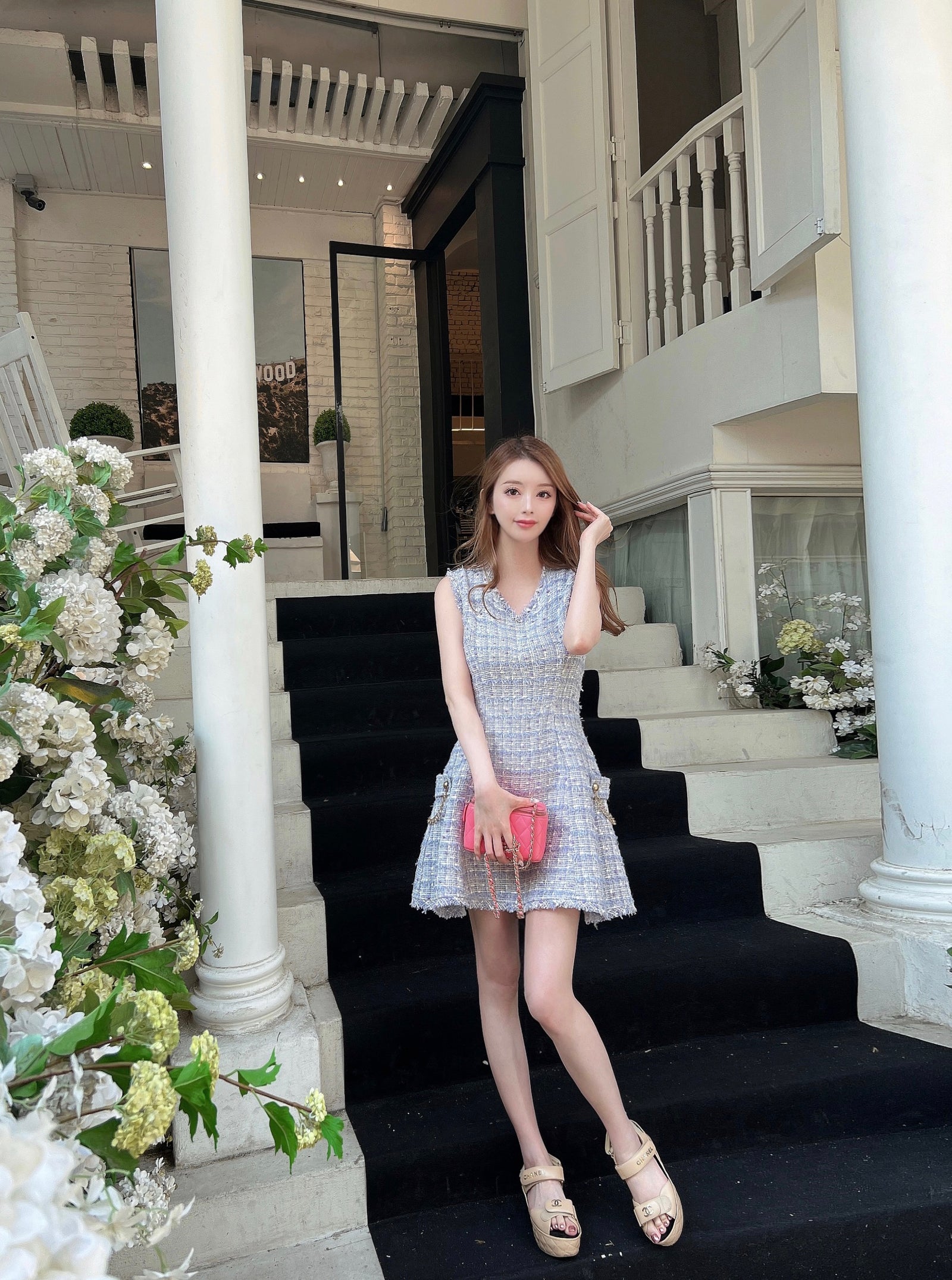 Twisted Ribbon Tiered Dress
