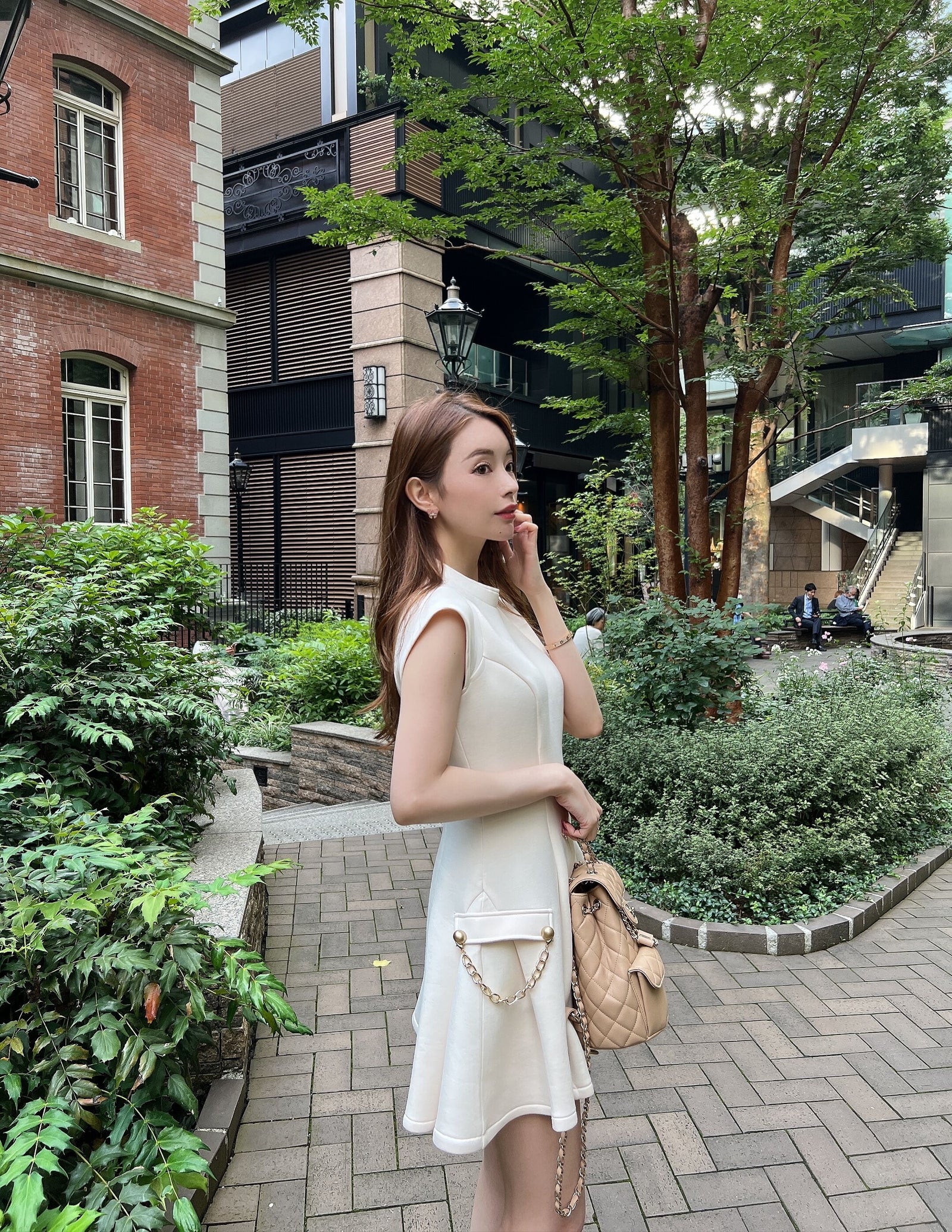 【eve46】SIDE CHAIN SHORT DRESS[OFF WHITE] side chain short dress[off white] – eve46