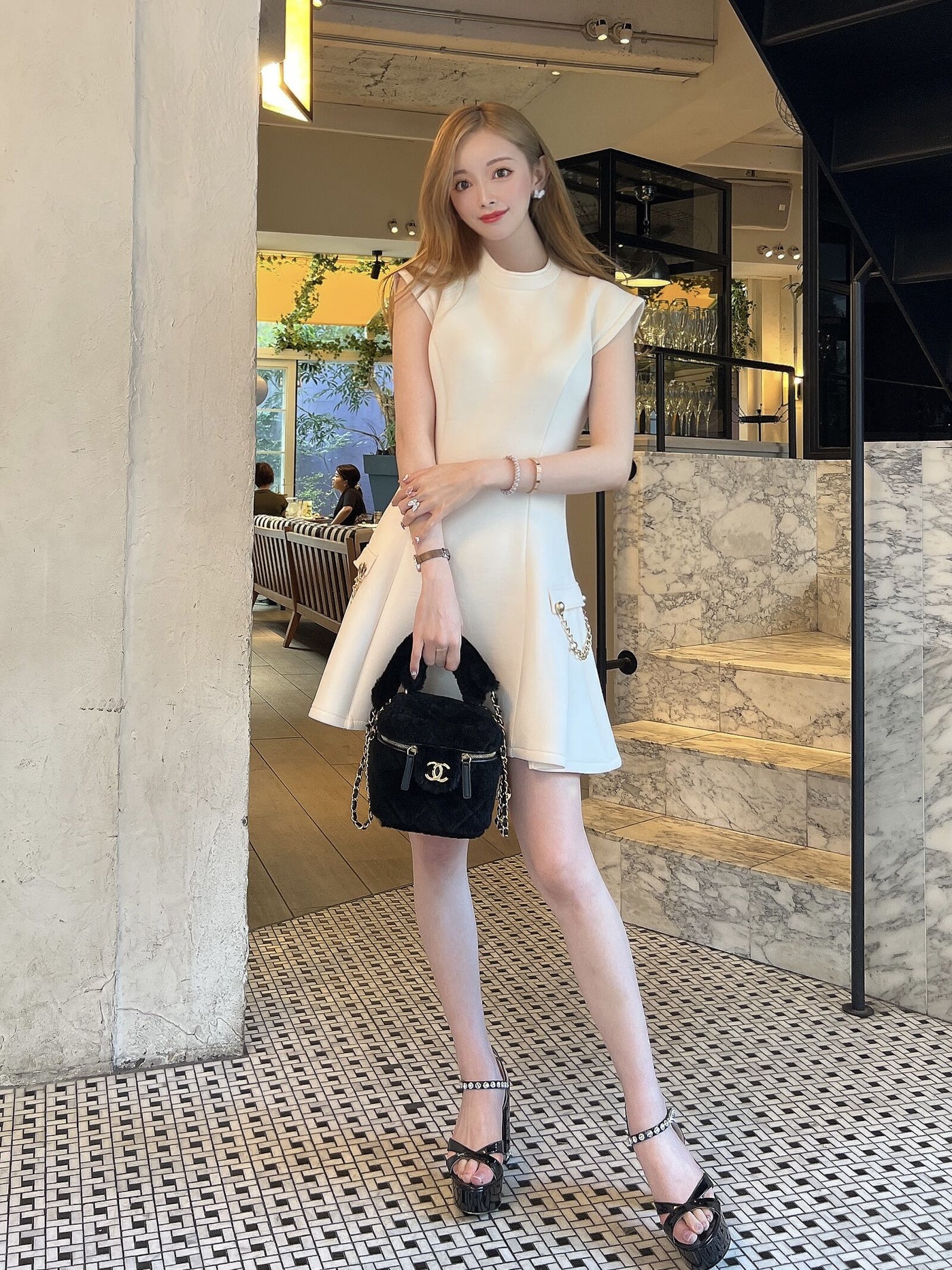 【eve46】SIDE CHAIN SHORT DRESS[OFF WHITE] side chain short dress[off white] – eve46